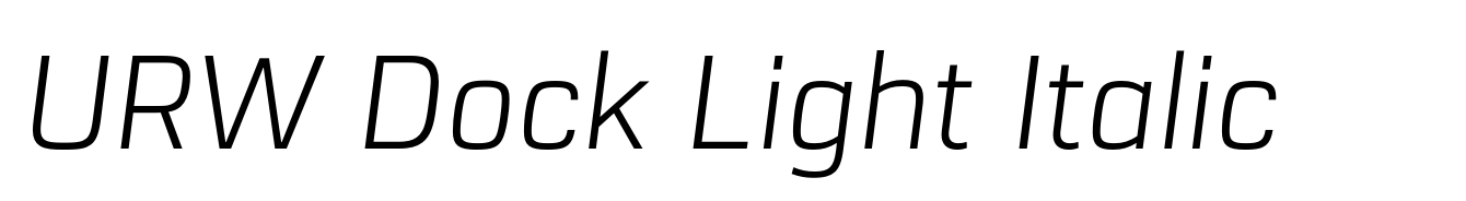 URW Dock Light Italic